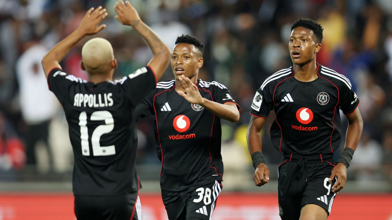 Relebohile Mofokeng of Orlando Pirates celebrates goal during the Betway Premiership 2025/26 match between Orlando Pirates and Golden Arrows at the Orlando Amstel Arena, Soweto on the 07 April 2026 ©Muzi Ntombela/BackpagePix