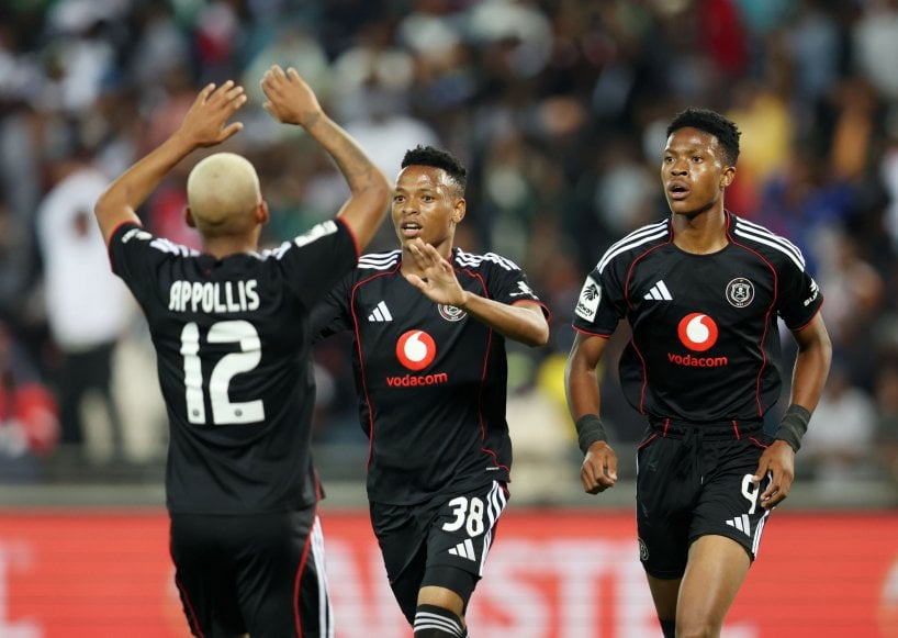 Relebohile Mofokeng of Orlando Pirates celebrates goal during the Betway Premiership 2025/26 match between Orlando Pirates and Golden Arrows at the Orlando Amstel Arena, Soweto on the 07 April 2026 ©Muzi Ntombela/BackpagePix