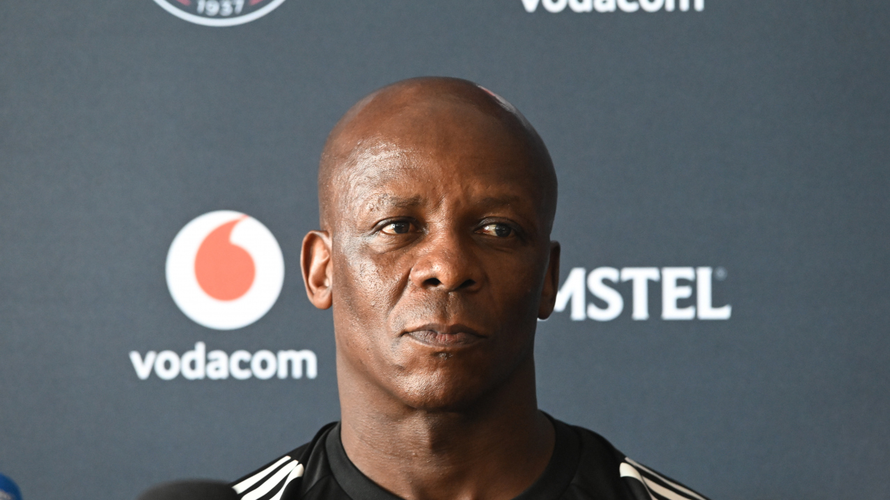 Mandla Ncikazi Assistant coach of Orlando Pirates during the Orlando Pirates Press Conference at Rand Stadium on the 21 April 2026 in Johannesburg ©Sydney Mahlangu BackpagePix