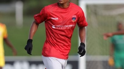 Sinoxolo Kwayiba of Chippa United during the Betway Premiership 2025/26 match between Magesi FC and Chippa United at Seshego Stadium in Polokwane on 14 March 2026 ©Samuel ShivambuBackpagePix