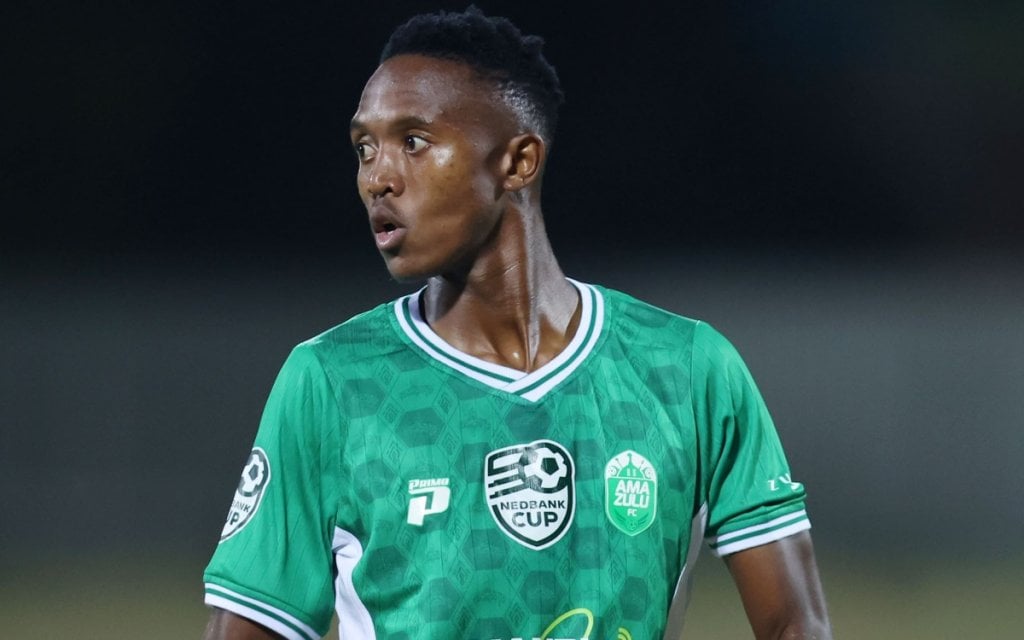 Andiswa Sithole of AmaZulu during the 2026 Nedbank Cup Last 16 match between Polokwane City and AmaZulu at the Old Peter Mokaba Stadium, Polokwane on the 10 February 2026 ©Muzi Ntombela/BackpagePix