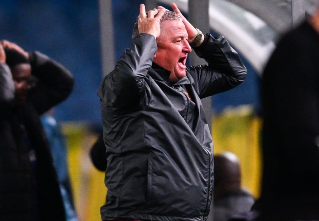 Gavin Hunt, head coach of Stellenbosch FC reacts during the Betway Premiership 2025/26 match between Mamelodi Sundowns and Stellenbosch FC at Loftus Stadium in Pretoria on 22 April 2026 ©Alche Greeff/BackpagePix