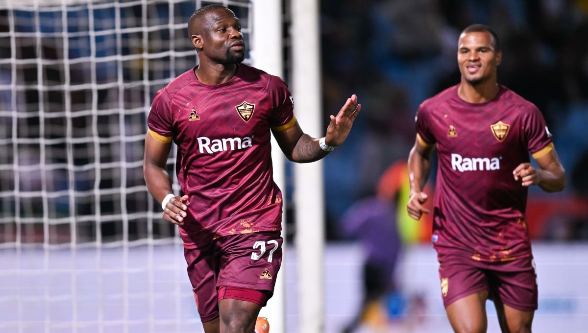 Tshegofatso Mabasa of Stellenbosch FC celebrates a goal during the Betway Premiership 2025/26 match between Mamelodi Sundowns and Stellenbosch FC at Loftus Stadium in Pretoria on 22 April 2026 ©Alche Greeff/BackpagePix