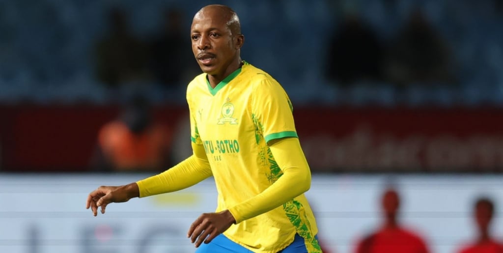 Khuliso Mudau of Mamelodi Sundowns during the Betway Premiership 2025/26 match between Mamelodi Sundowns and Esperance at Loftus Versfeld Stadium in Pretoria on 17 April 2026 ©Samuel ShivambuBackpagePix