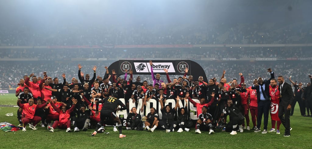 Orlando Pirates Celebrate during the Betway Premiership 2025/26 match between Orbit College FC and Orlando Pirates at Mbombela Stadium on the 23 May 2026 in Mbombela ©Sydney Mahlangu BackpagePix