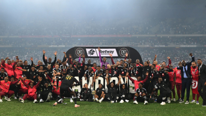 Orlando Pirates Celebrate during the Betway Premiership 2025/26 match between Orbit College FC and Orlando Pirates at Mbombela Stadium on the 23 May 2026 in Mbombela ©Sydney Mahlangu BackpagePix