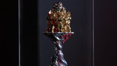 Gv of the trophy during the Betway Premiership 2025/26 Soweto Derby Press Conference at The Venue, Houghton on the 23 April 2026 ©Muzi Ntombela/BackpagePix