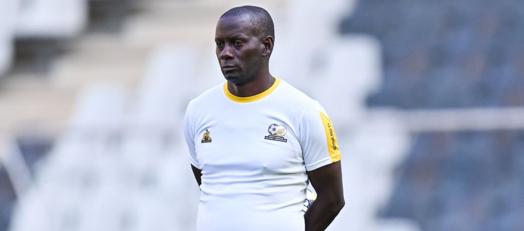 Helman Mkhalele, assistant coach during the FIFA World Cup Qualifiers 2026 South Africa Training at Mbombela Stadium in Nelpsruit, South Africa on 13 October 2025 ©Alche Greeff/BackpagePix