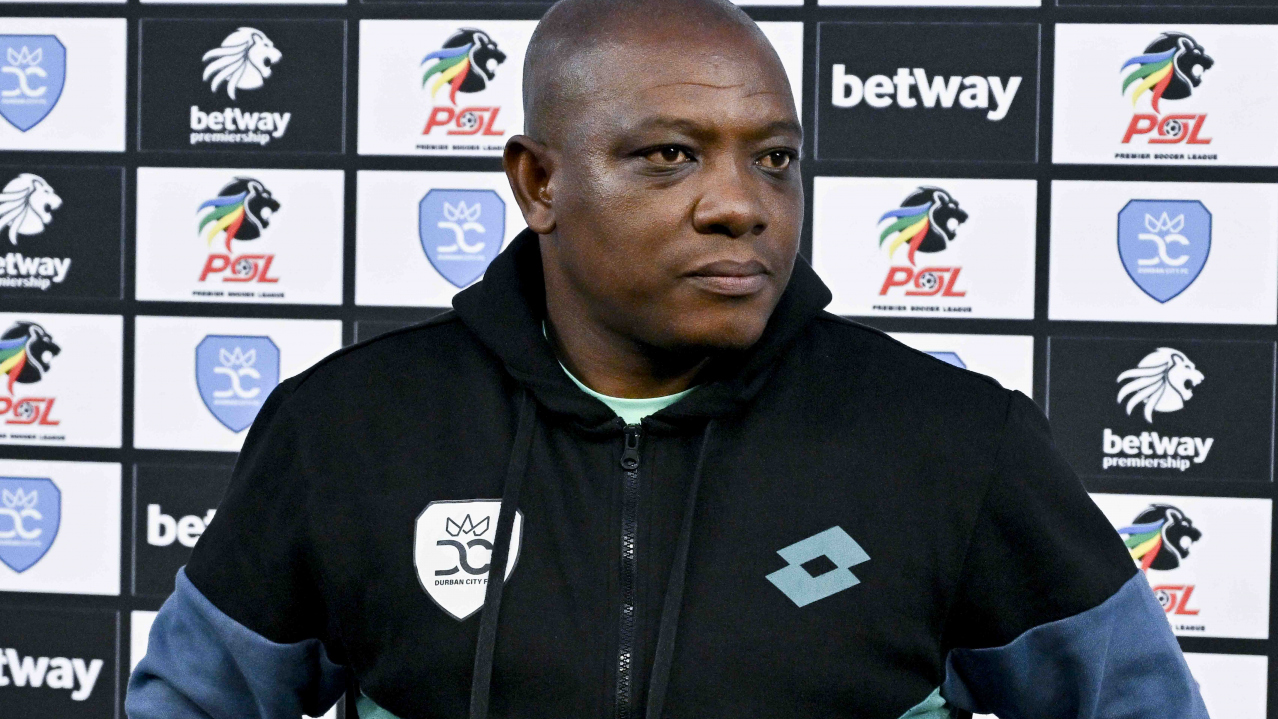 Pitso Dladla, head coach of Durban City FC during the Betway Premiership 2025/26 match between Durban City and AmaZulu at Chatsworth Stadium, Durban on 23 May 2026 ©Gerhard Duraan/BackpagePix